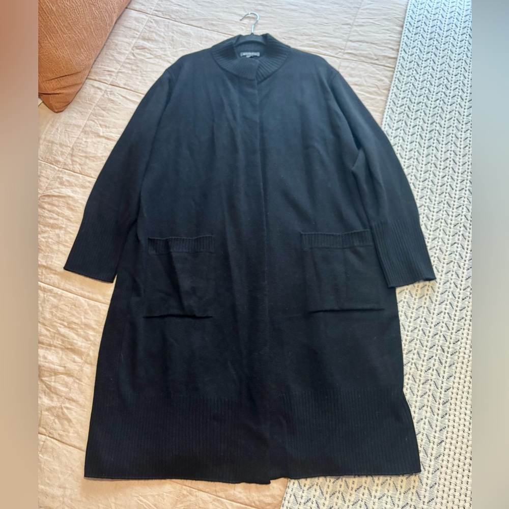 Spirit Refined Wool Cashmere II Wrap Cardigan | Athleta | Black | 2X | NWT